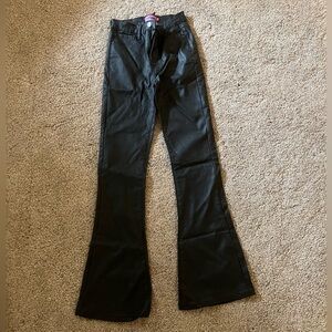 Edikted Black Leather Flares